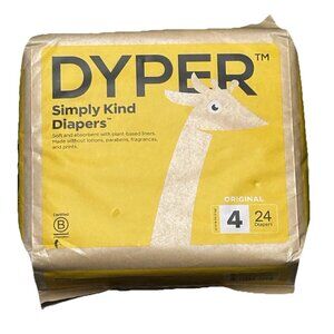 DYPER Baby Diapers Sz 4 Simply Kind Bamboo 3 Pks of 24 High Absorbency 12/2027